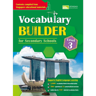 Vocabulary Builder for Junior Secondary Schools Book 3 初中词汇累积 港台进口原版书 Athens Education 香港教育图书出?