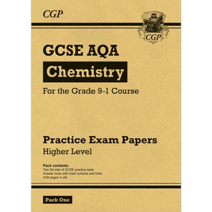英国原版CGP教辅 AQA考试局 Grade 9-1 GCSE Practice Exam Papers Higher Pack 含答案 Chemistry  Physics Biology 英文原版
