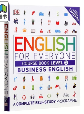 【自学指南教材入门级】Level 1 Business English 商务英语1 DK 人人学英语 课本 英文原版 English for Everyone Course B