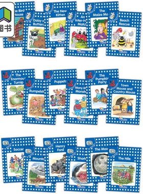 预售 Jolly Phonics Readers Level 4 Complete Set 快乐自然拼读读物蓝色等级18本套装 4级 英文原版英语分级读物 大音