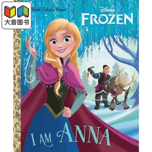 儿童绘本 我是安娜 Anna 小金书 Golden 英文原版 图画故事书 Frozen Disney Book 大音 精装 Little 冰雪奇缘