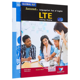 Global ELT Succeed in LTE LanguageCert CEFR A1-C2 Listening&Reading 备考朗思考试听力+阅读语言认证考试练习测试自学套