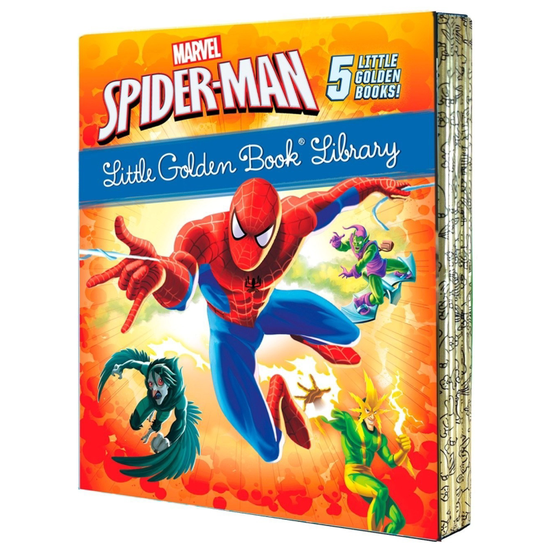 Spider-Man Little Golden Book Library 小金书故事集:蜘蛛侠 英文原版 儿童绘本 卡通动画角色故事 2-5岁 大音