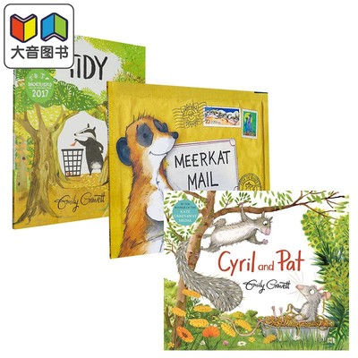 Emily Gravett 儿童绘本3册套装 Meerkat Mail 猫鼬的邮件 Cyril and Pat 西里尔和帕特 Tidy 鼬鼠泰迪 英文原版 大音