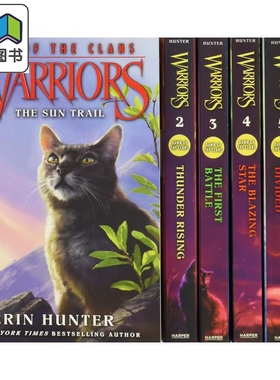 猫武士五部曲 族群黎明套装1-6 Warriors Dawn of the Clans Box Set Volumes 1 to 6 英文原版 儿童文学章节小说 大音