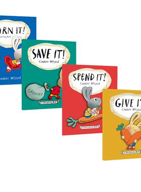 理财兔 A Money bunny 4册 小兔子学花钱系列 Earn It Save It 儿童理财财商启蒙 教育绘本 3~5岁 英文原版 儿童理财 进口图书