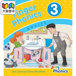 英文原版 大音 Phonics Jolly 多感官教学活动 英语字母表字母发音 快乐自然拼读手指拼读书3 Book Finger 预售