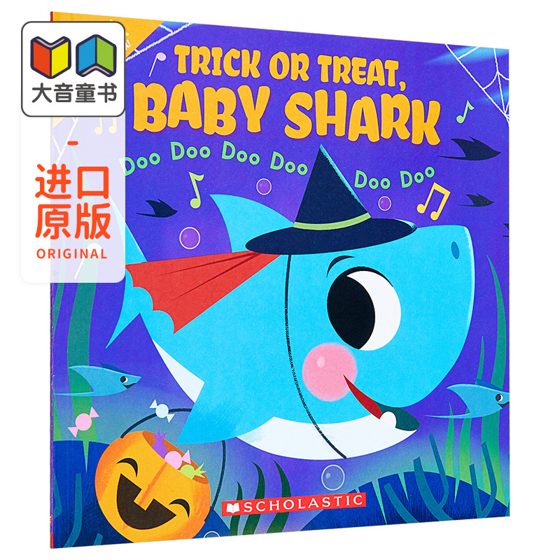 Trick or Treat Baby Shark Doo学乐鲨鱼宝宝万圣节英文原版绘本平装 3-6岁畅销儿童睡前故事书 SCHOLASTIC John Bajet Kid