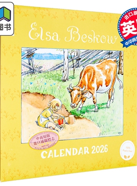 艾尔莎.贝斯科夫的插画本2026 Elsa Beskow Calendar 2026 英文原版 图画日历 著名插画家经典插画 精美绝伦 进口 大音