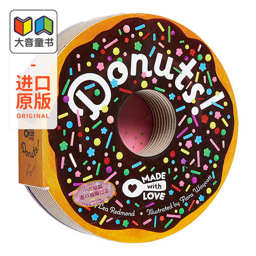 Made with Love Donuts 异形书 爱心甜甜圈 低幼儿童绘本 图画书 洞洞书纸板书 益智启蒙 英文原版 进口童书