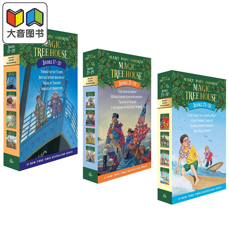 Magic Tree House 17-28 神奇树屋 卷17-28盒装 12册套装 儿童文学章节书 故事图画书 魔法树屋 英文原版 进口图书