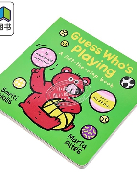 谁在玩耍 Marta Altes Guess Whos Playing 英文原版 幼儿纸板书 亲子互动图画书 翻翻书 进口低幼童书翻页书 大音
