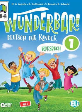 预售 WUNDERBAR! 1 德语少儿教材 1级 学生书 ELI Publishing Group 大音
