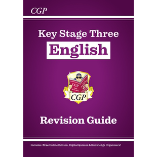 英国原版CGP教辅 KS3 Revision Guide English Maths Science 含在线资源视频答案 英文原版 数学科学英语拼写语法学习指南参考书