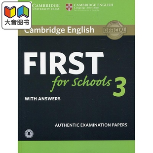 真题集学生书 大音 for Students Book First Schools 含答案和音频适合自学 Cambridge 剑桥FCE考试校园版 English