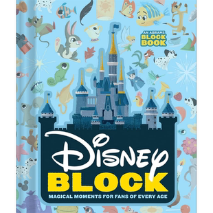 An Abrams Block Book Disney Block 迪士尼字母立体书 英文原版进口图书儿童绘本 英语启蒙故事纸板书迪士尼电影 大音