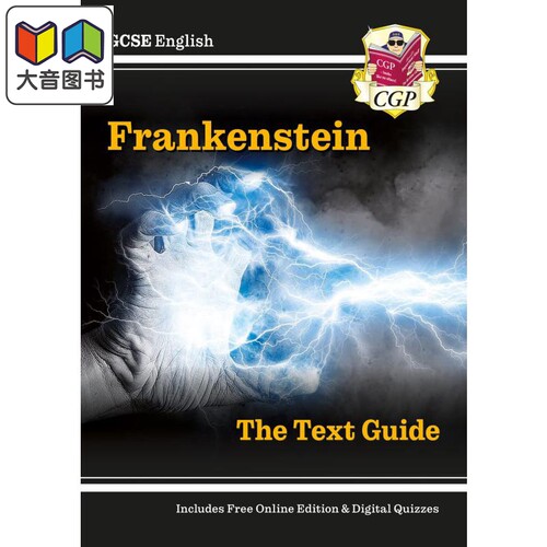 英国原版CGP教辅 New GCSE English Text Guide Frankenstein 新版英语文学指南 科学怪人 包括在线版和测验 大音
