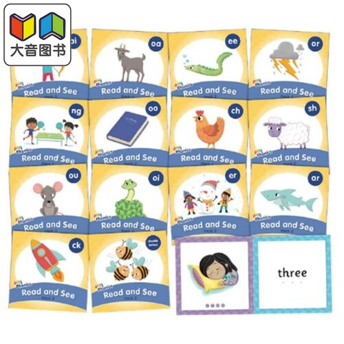 英文原版 快乐自然拼读阅读与观察读物组合2（14册套装）Jolly Phonics Read and See, Pack 2 (14 titles) 大音