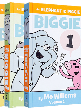 小猪小象5个故事合集 Volume 1-3 英文原版 An Elephant & Piggie Biggie 精装 吴敏兰推荐绘本 莫威廉斯 Mo Willems 情商教育