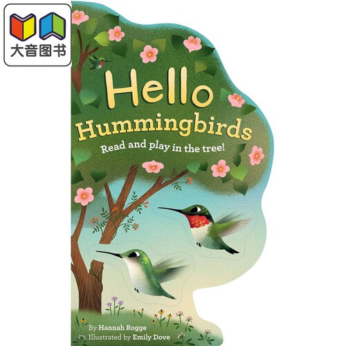 异形书 蜂鸟 Hello Hummingbirds 英文原版 儿童纸板书绘本 活动与玩具书 动物图画 进口儿童读物2-5岁 亲子童书 大音