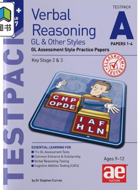 11+言语推理五年级GL考试测试套装A练习试卷1-4 Verbal Reasoning Year 5-7 GL Testpack A Practice Papers1-4 大音