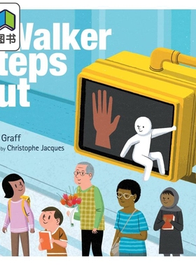 Mr. Walker Steps Out 沃克先生走出去 英文原版 进口原版 4岁到7岁 精装 儿童图画书 Lisa Graff