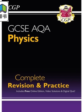 英国原版CGP教辅 New GCSE Physics AQA Complete Revision & Practice 新版物理完整复习和实践 含在线测验 大音