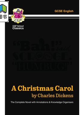 预售 英国CGP A Christmas Carol - The Complete Novel with Annotations and Knowledge Organisers 大音