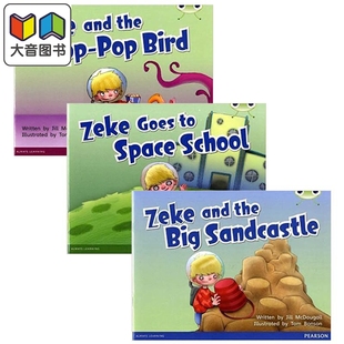 Pearson Bug Club Zeke Story 培生 虫子俱乐部 泽克的故事3册套装 自然拼读阅读故事图画书 5-6岁 小学1年级 大音
