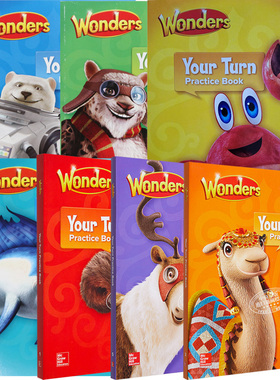 Reading Wonders Your Turn Practice Book Grade 1-6 美国麦格劳希尔英语教材 阅读奇迹练习册 英文原版 一至六年级 进口工?