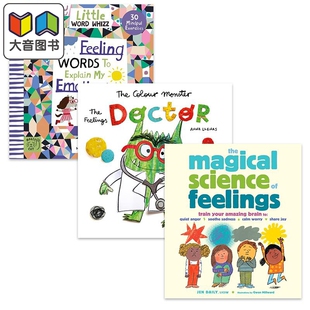 英文情绪主题绘本3册 感觉词Little Word Whizz 小怪兽医生书The Feelings Doctor 情感科学Magical Science of Feelings 大?