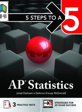 2025新版五步速成系列 AP考试统计学 5 Steps to a 5 AP Statistics Student edition 英文原版进口图书 大音