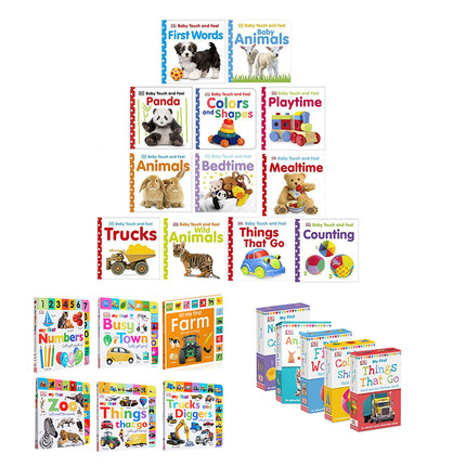 DK 启蒙童书合集 认读卡 认知卡 英文原版 DK my first Baby Touch and Feel My First Words Cards Numbers 大音