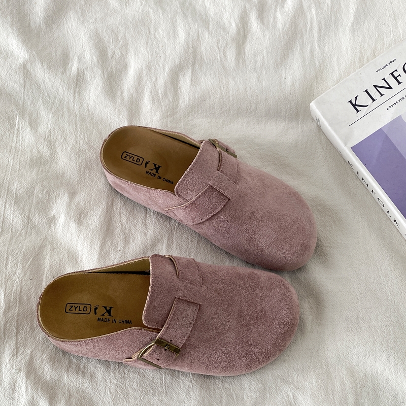 平底内增高勃肯拖鞋芒果头女鞋潮