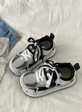 喜叔复古撞色网面透气阿甘鞋女款夏季丑萌大头运动鞋德训休闲鞋潮