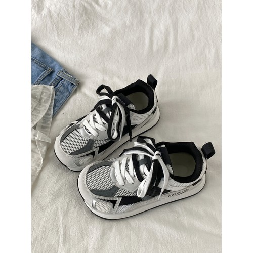 丑萌拼色大头运动鞋网面阿甘鞋子