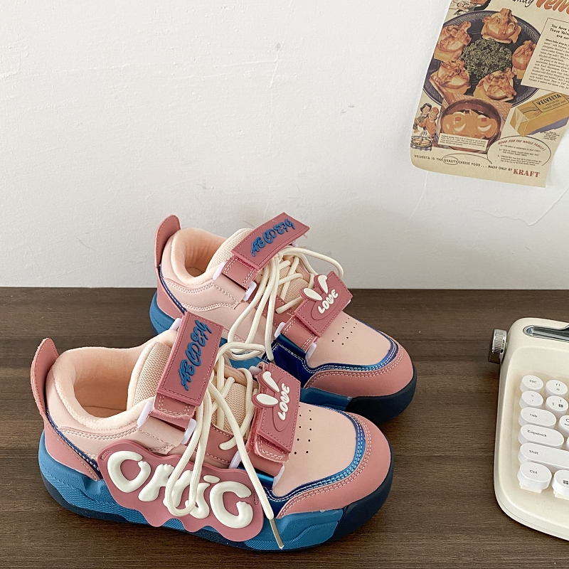 加绒魔术贴面包鞋二棉休闲运动鞋