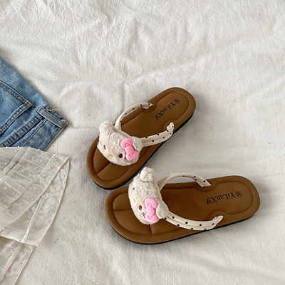 HelloKitty厚底人字拖可爱凉拖鞋