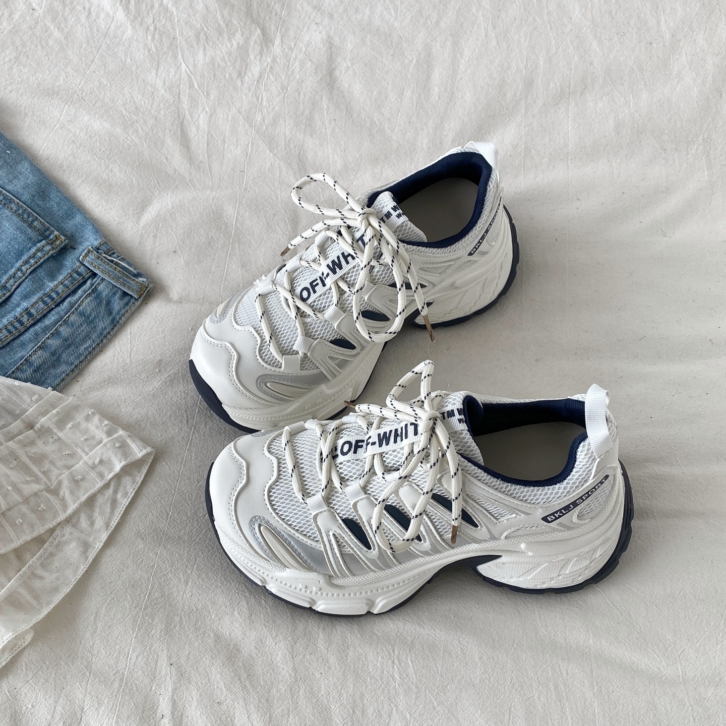 喜叔 ins超火厚底老爹鞋女2026春季新款增高休闲运动鞋户外登山鞋,女鞋,老爹鞋,淘宝优惠券,粉丝福利购,淘宝优惠卷