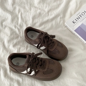 女2025春季 新款 美拉德复古板鞋 喜叔原创小众德训鞋 厚底丑萌大头鞋