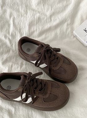 喜叔原创小众德训鞋女2025春季新款美拉德复古板鞋厚底丑萌大头鞋