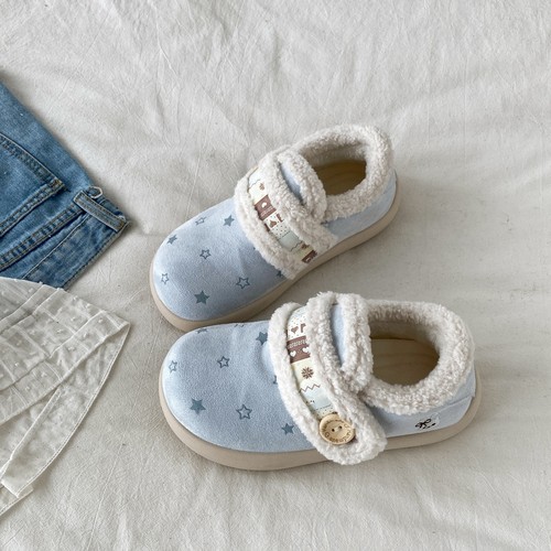 可爱星星加绒勃肯鞋丑萌大头棉鞋