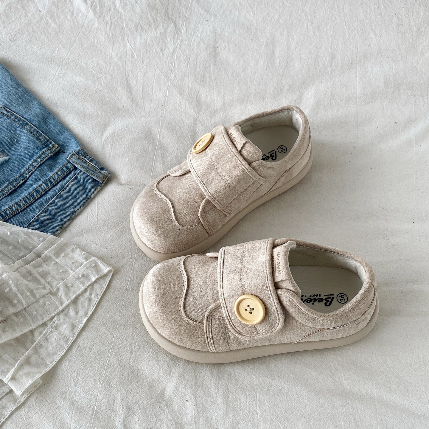 喜叔丑萌复古大头勃肯鞋女2026春季新款厚底魔术贴板鞋休闲豆豆鞋,女鞋,勃肯鞋/软木鞋,淘宝优惠券,粉丝福利购,淘宝优惠卷