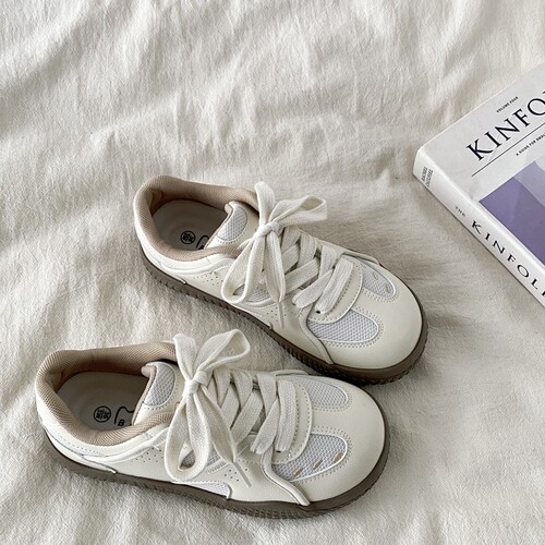 丑萌小众复古德训小白鞋系带板鞋