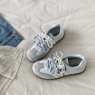 复古休闲运动板鞋 喜叔多巴胺小众德训鞋 软底阿甘鞋 新款 女2026春季