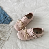 一脚蹬懒人鞋 喜叔原创小众粉色全包勃肯鞋 平底单鞋 新款 女2026春季