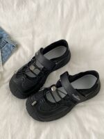 Xi Shu's retro mesh breathable sports sandals for women, summer outdoor canyons, ugly and cute big-headed Mary Jane shoes thumbnail 3