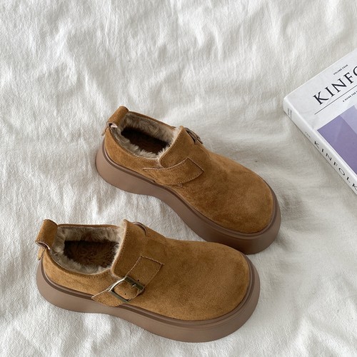 厚底加绒勃肯棉鞋外穿保暖雪地靴