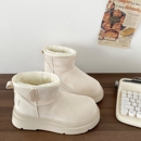 喜叔丑萌奶白厚底雪地靴女2025新款冬季保暖加绒加厚棉鞋时尚短靴