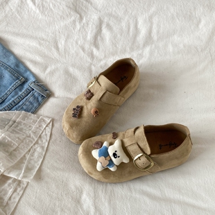 喜叔 2026春季新款全包勃肯鞋女内增高厚底休闲鞋可爱一脚蹬单鞋